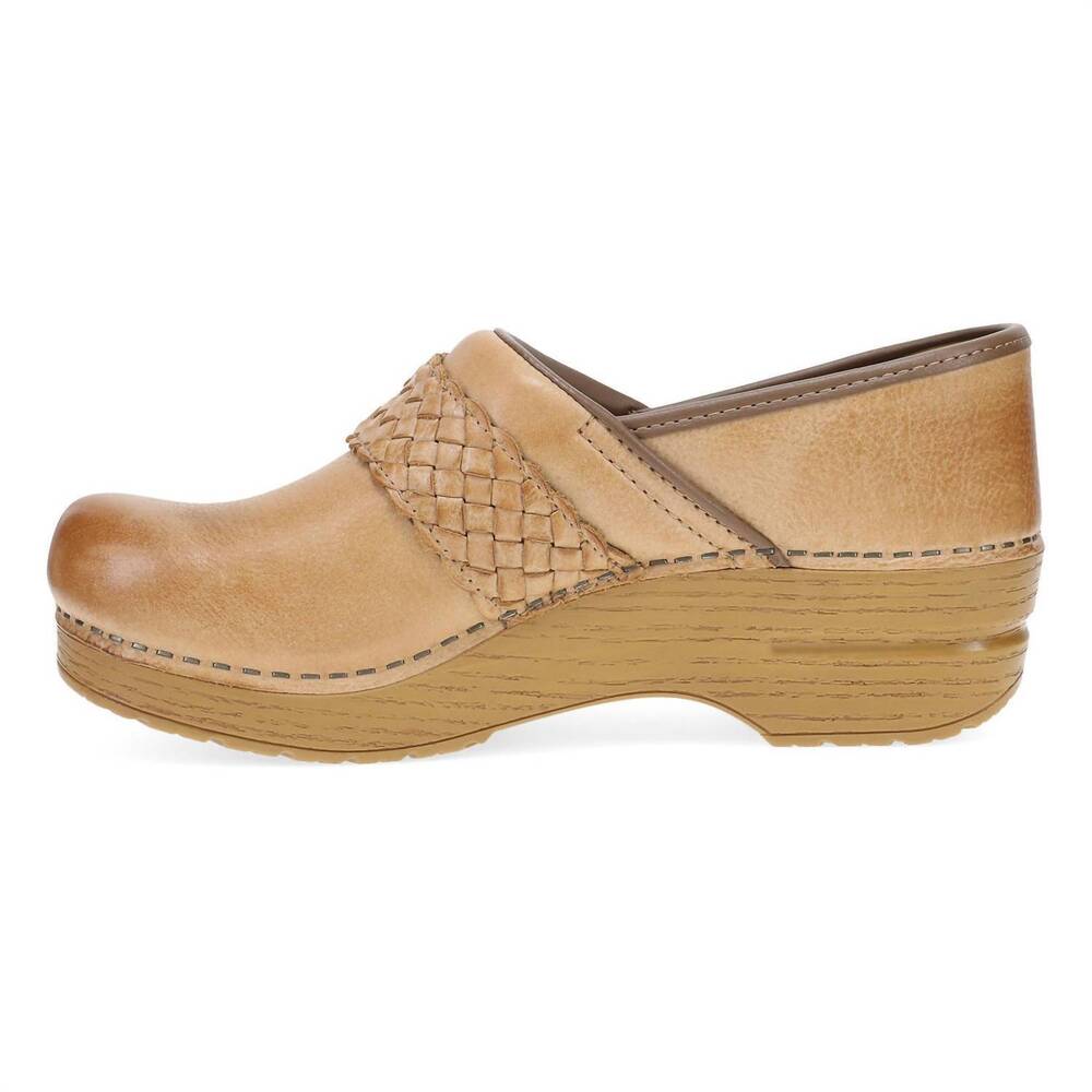 NEW DANSKO women's pro braided clog in honey leather - Picture 3 of 5